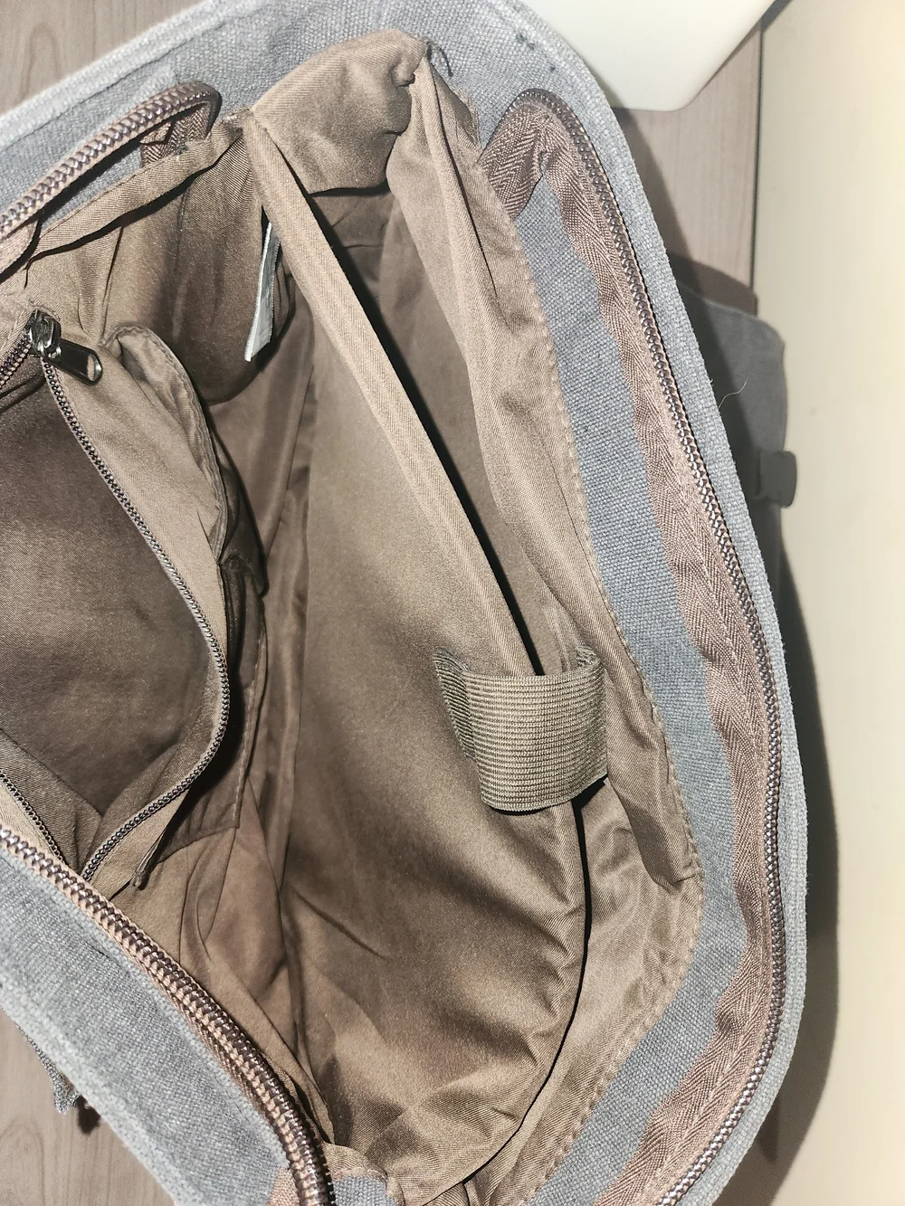 Gray Canvas Messenger Bag for Men - Casual Everyday Work Bag